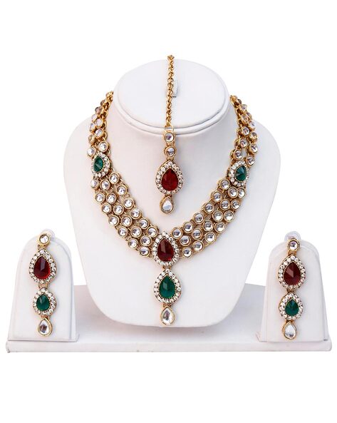 Shining diva kundan necklace top