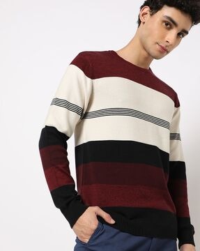 Striped sweater outlet shirt