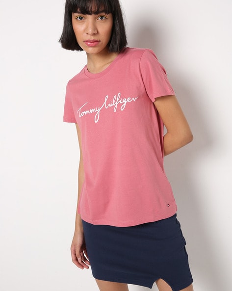 Buy Pink Tshirts for Women by TOMMY HILFIGER Online 