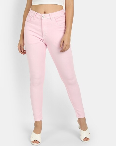 Womens Pink Jeans, Ladies Pink Skinny Jeans