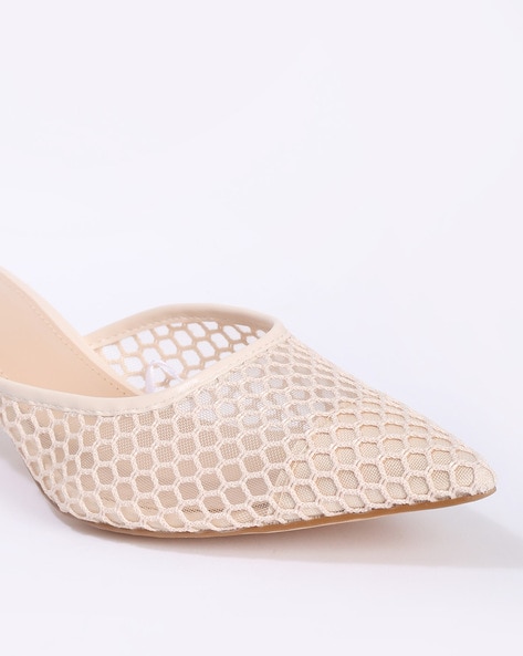 Mesh mule online heels