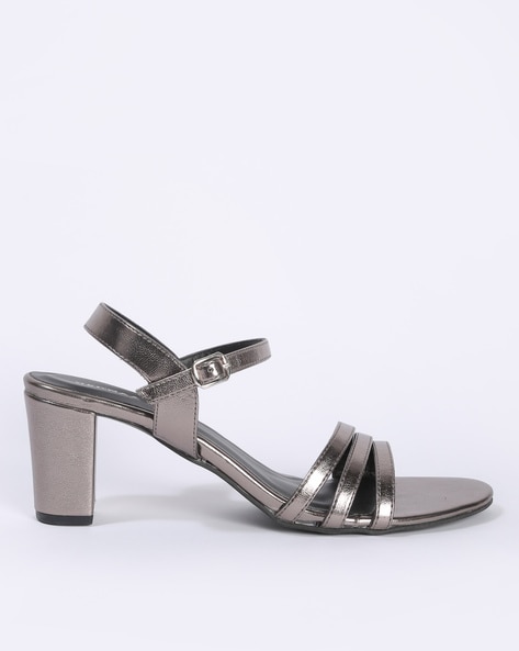 Light grey block online heels