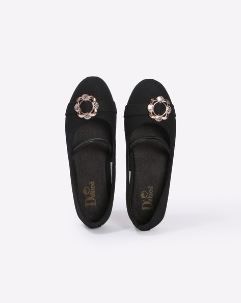 Dchica Metal Accent Slip-On Ballerinas