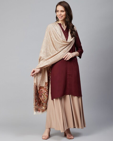 Abstract Woven Shawl Price in India