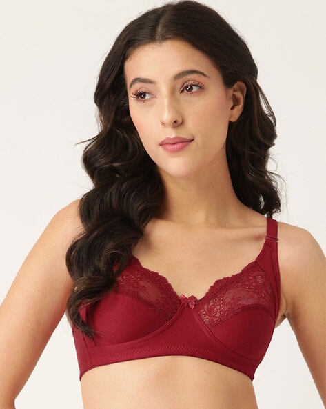 Buy Lady Lyka Maroon Non Wired Non Padded T-Shirt Bra for Women