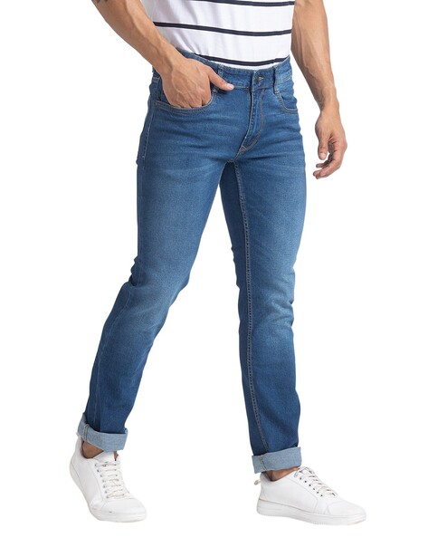 Parx Men Mid-Wash Slim Fit Jeans