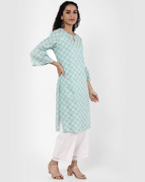 Printed A-line Kurta view 3