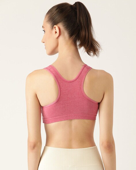 Non-wired sports bra, Fuchsia sports bra