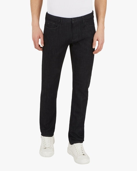 Armani black slim fit on sale jeans