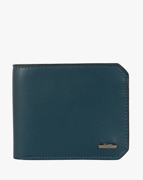 Bi-Fold Wallet with Metallic Logo Accent