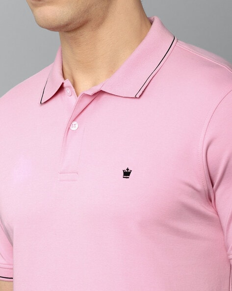 Louis Philippe Polo T-Shirts : Buy Louis Philippe Men Pink Polo T