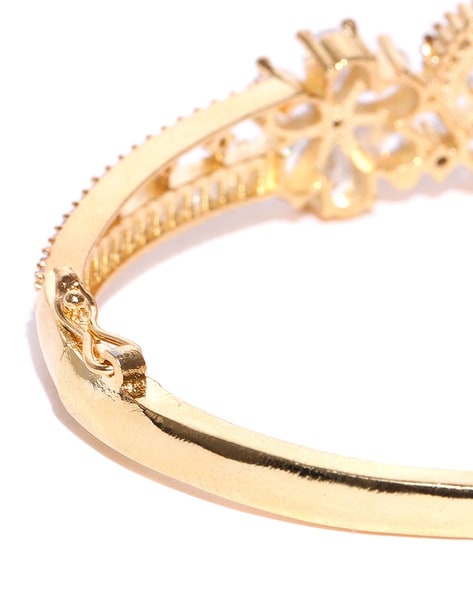 Buy Gold-Toned & White Bracelets & Bangles for Women by Jewels Galaxy  Online