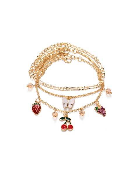 Jewels Galaxy Jewellery For Women Gold Plated Alphabetical R Anklet Cum  Bracelet: Buy Jewels Galaxy Jewellery For Women Gold Plated Alphabetical R  Anklet Cum Bracelet Online at Best Price in India