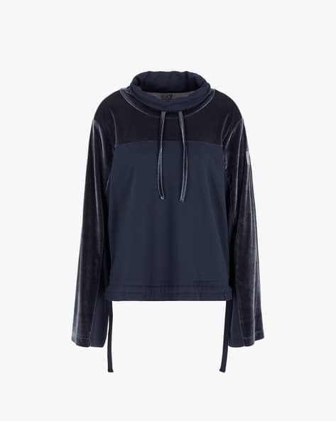 Buy Navy Blue Sweatshirt & Hoodies for Women by EA7 Emporio Armani 