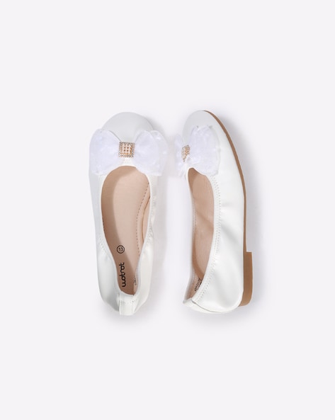 Girls white ballet discount flats