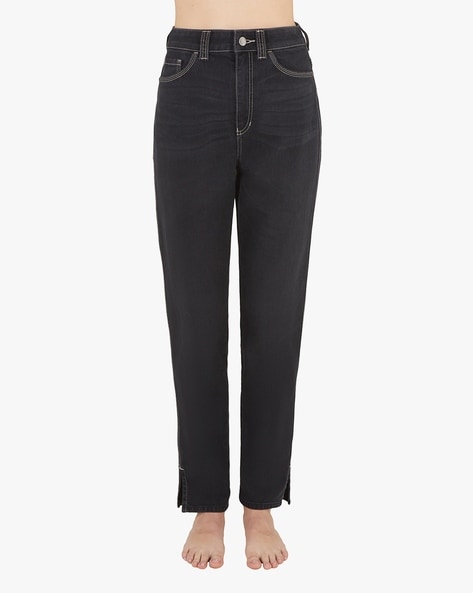 Buy EMPORIO ARMANI High Rise Jeans with Insert Pockets Black