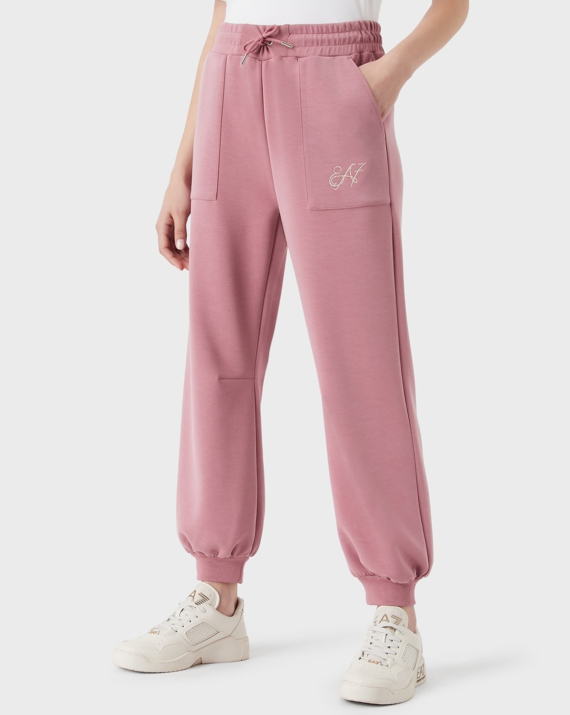 EA7 Emporio Armani Leggings - Trousers - pink/white/pink 