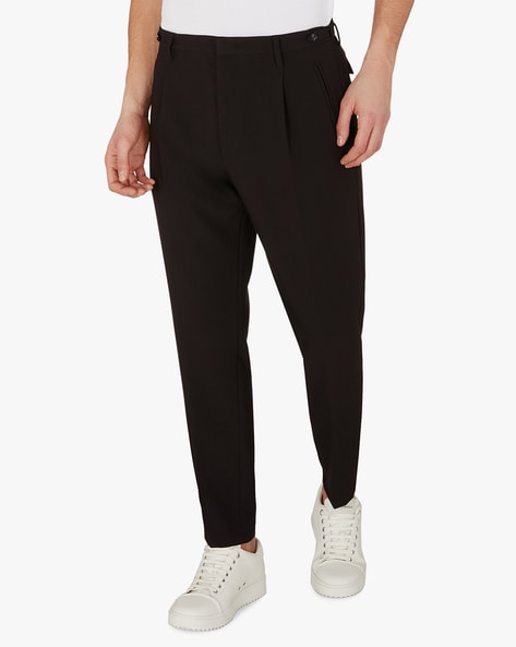 Buy Arrow Hudson Tailored Fit Mid Rise Trousers - NNNOW.com