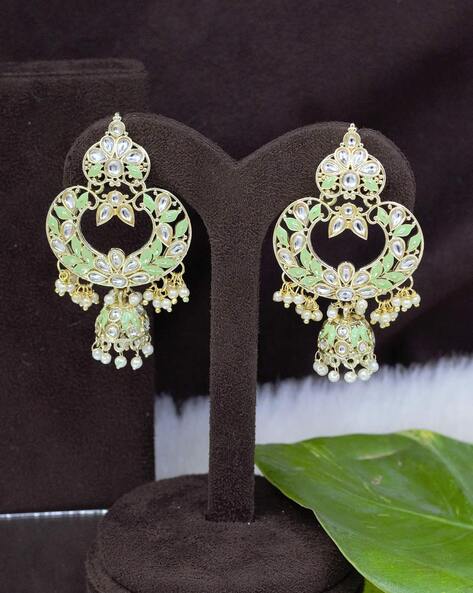 Multicolour Gold-Plated Rajasthani Earrings for Women - I Jewels - 3431295