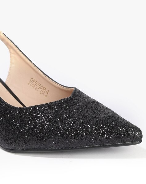 Ventes 6481 Black Glitter Evening Dress Women's Heeled Shoes - Trendyol