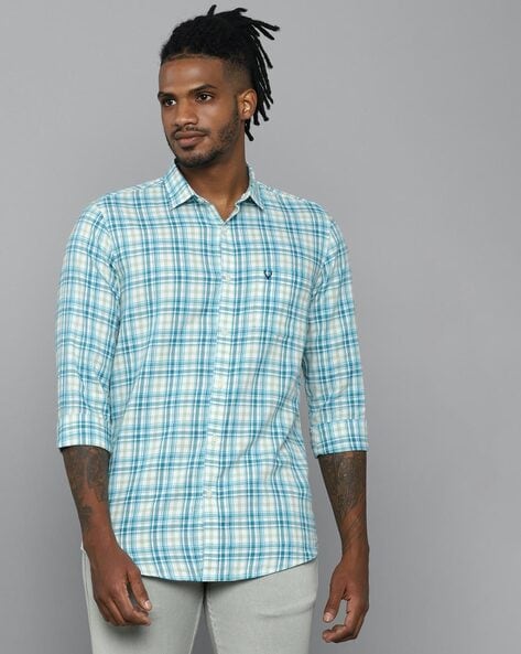 ALLEN SOLLY Checked Shirts for Men » Buy online from