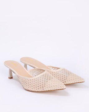 Square toe croc discount kitten heel mules