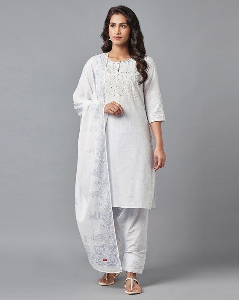 W deals kurta white