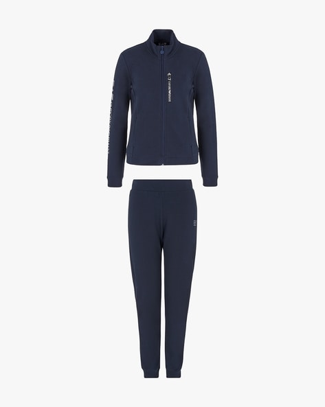 Emporio armani navy on sale tracksuit