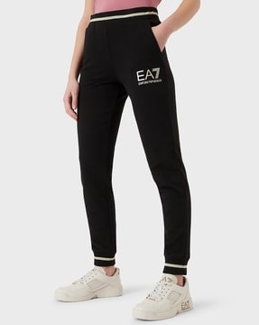 Ea7 Emporio Armani logo-print leggings - Black