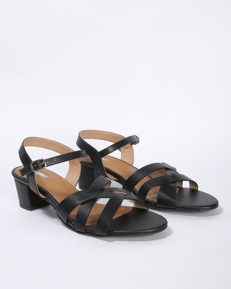 Buy online Black Ankle Strap Block Heel Sandals from heels for Women by  Meshva for ₹699 at 30% off | 2024 Limeroad.com
