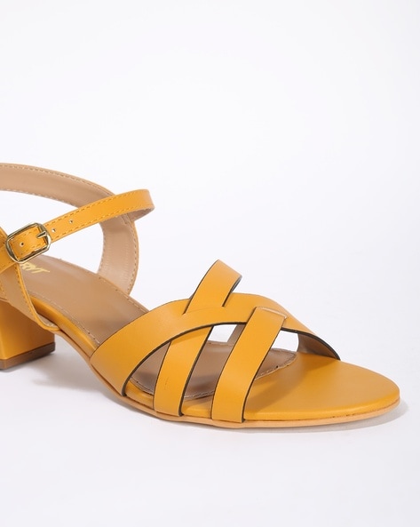 Yellow Heeled Sandals For Women Online – Buy Yellow Heeled Sandals Online  in India