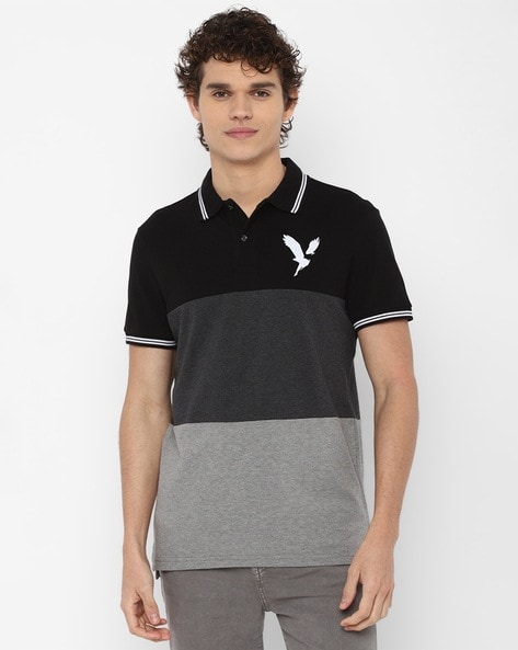 American eagle shop black polo