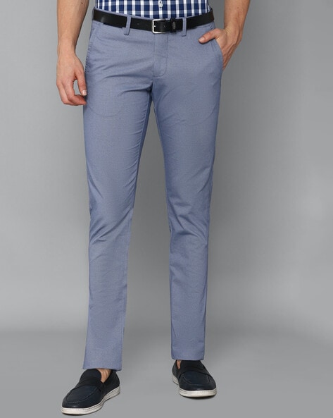 Buy Allen Solly Grey Cotton Slim Fit Trousers for Mens Online  Tata CLiQ