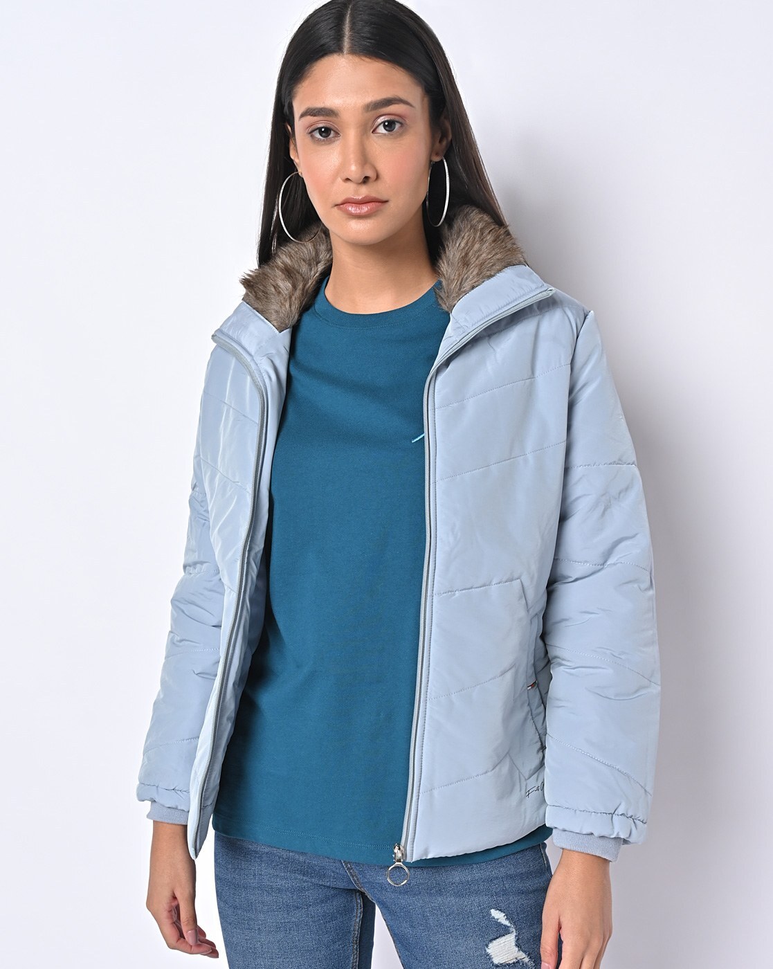 Buy Bottle Green Jackets & Coats for Women by Belle Fille Online | Ajio.com