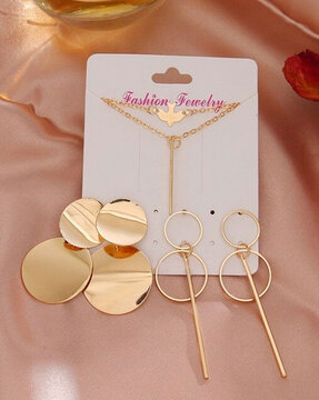 Rose Gold Earrings  And Necklace Set  Fashion Jewellery  Waterproof   Jewellery Hat