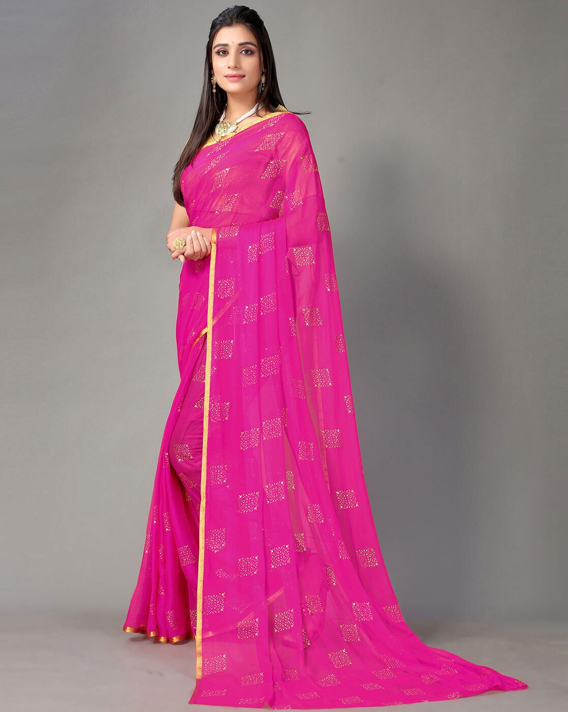 Pink Party Wear Net Saree at Rs 1500 in Ludhiana | ID: 15816938491