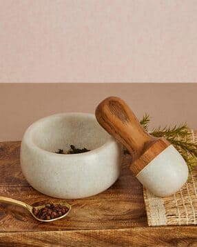 Marble Mortar Pestle Set