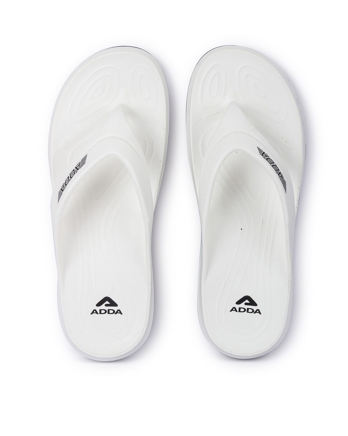 adda white flip flops