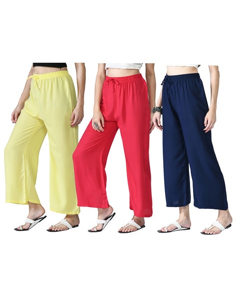 Buy Multicoloured Trousers & Pants for Women by INDIWEAVES Online