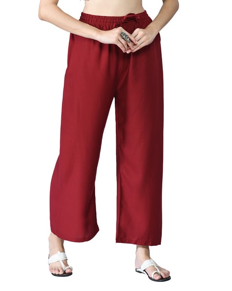 Buy Multicoloured Trousers & Pants for Women by INDIWEAVES Online