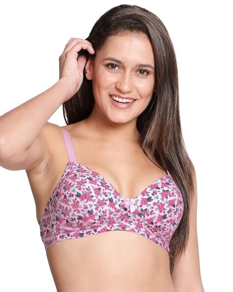 Buy Shyaway Pink Printed Non Wired Lightly Padded Maternity Bra 198 - Bra  for Women 7083344