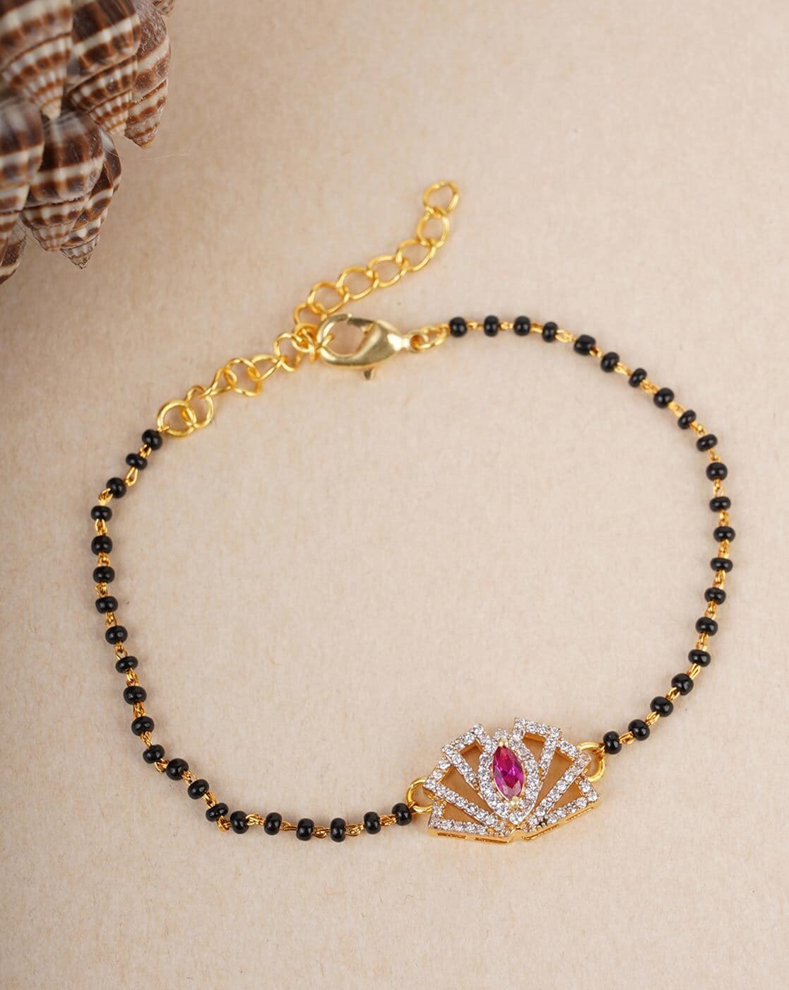 Buy Voylla Sparkling Elegance Hearts Zirconia Rose Gold Plated Bracelet  Online