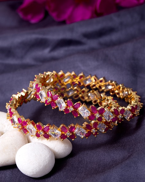 Red stone sales bangles online