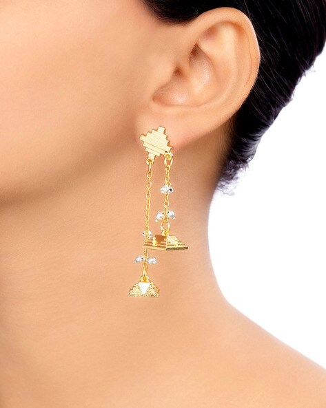 Fashion Long Asymmetrical Tassel Diamond Ear Clips Without Ear Holes at Rs  108.75/pair | Malviya Nagar | New Delhi | ID: 25724317462