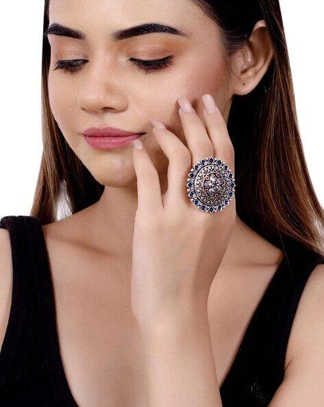 Voylla Stone-Studded Stackable Ring