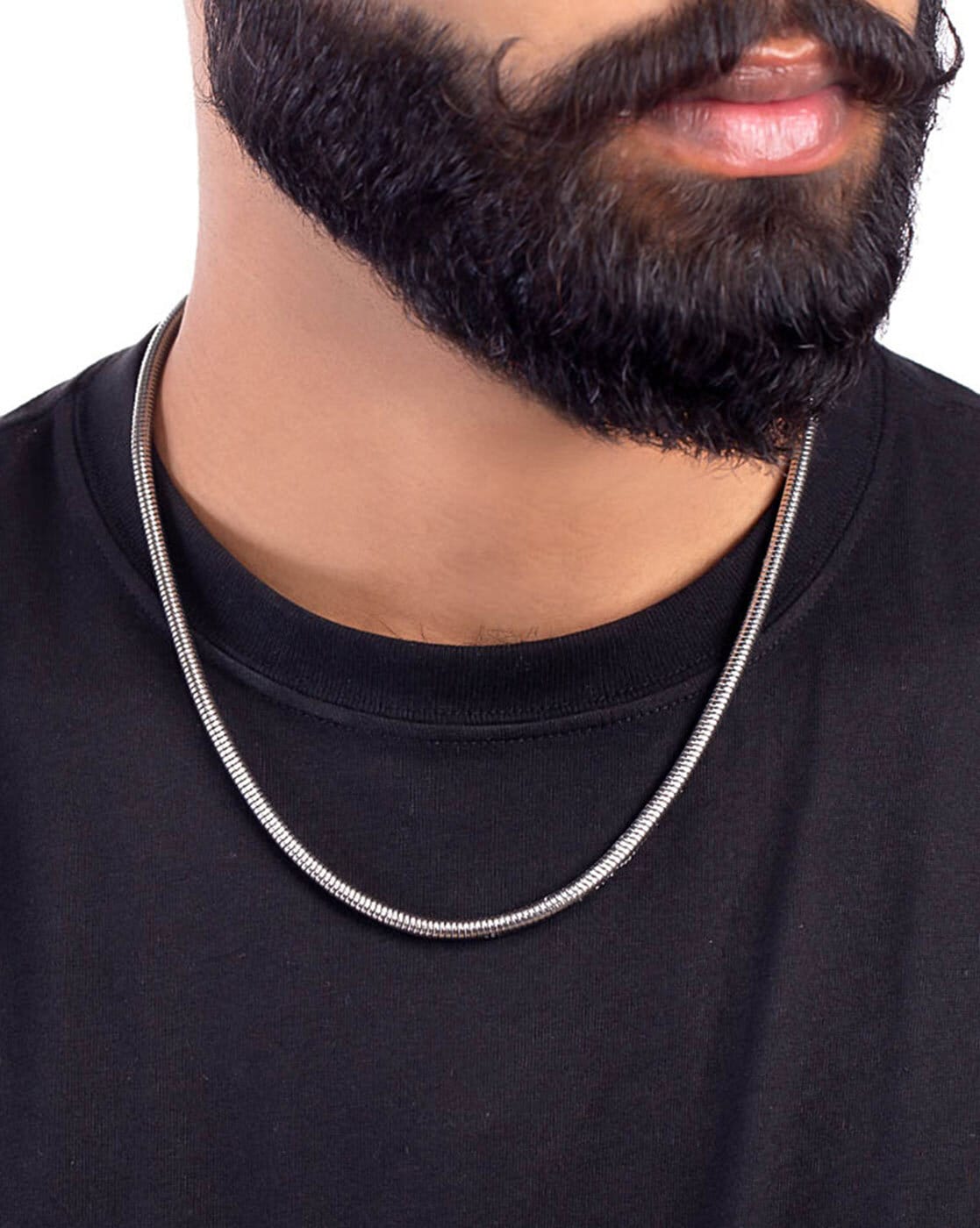 Guys wearing hot sale silver chains