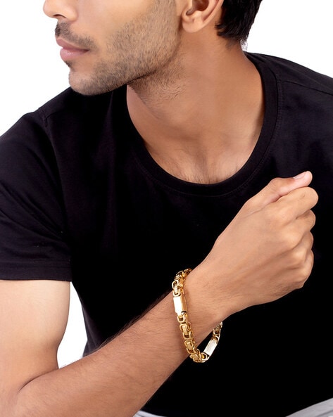 24k Gold Cuff Bracelets 14mm Width Men Women's Link Chain Jewelry Wrist  Bangle | eBay