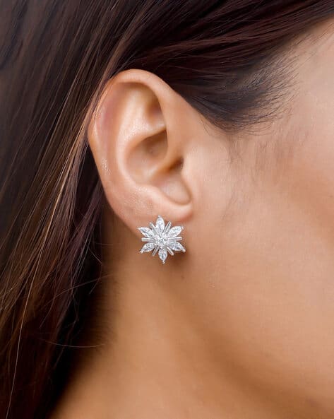 Voylla Generic Flower Shape Diamond Earring