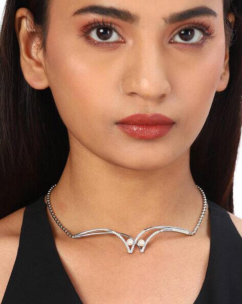Voylla Gold-Plated Stone-Studded Choker Necklace