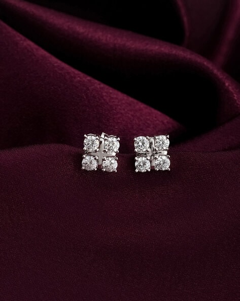 Sparkling Elegance Round Cz Stud Earrings – VOYLLA